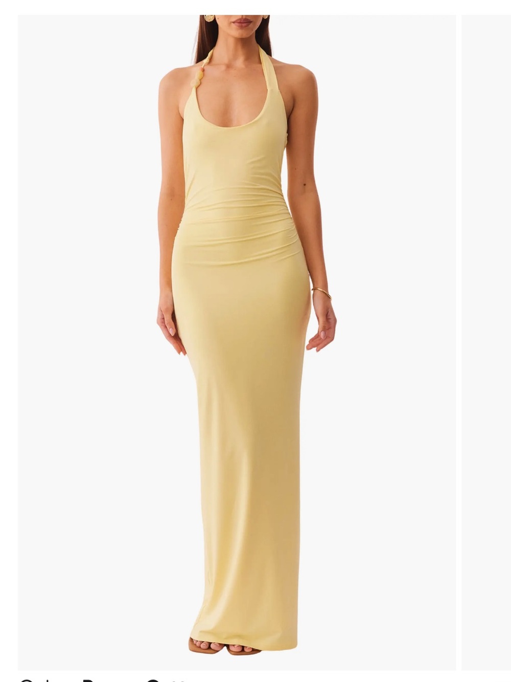 Lexi Beaded Twist Halter Neck Maxi Dress